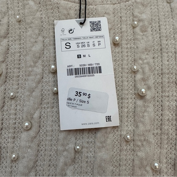 NWT Zara Pearl sweater 💗 - Picture 2 of 3